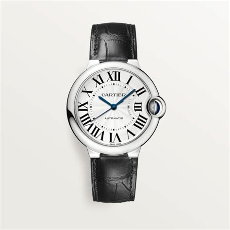 ballon bleu de cartier watch 36 mm steel leather|cartier ballon bleu 36mm price.